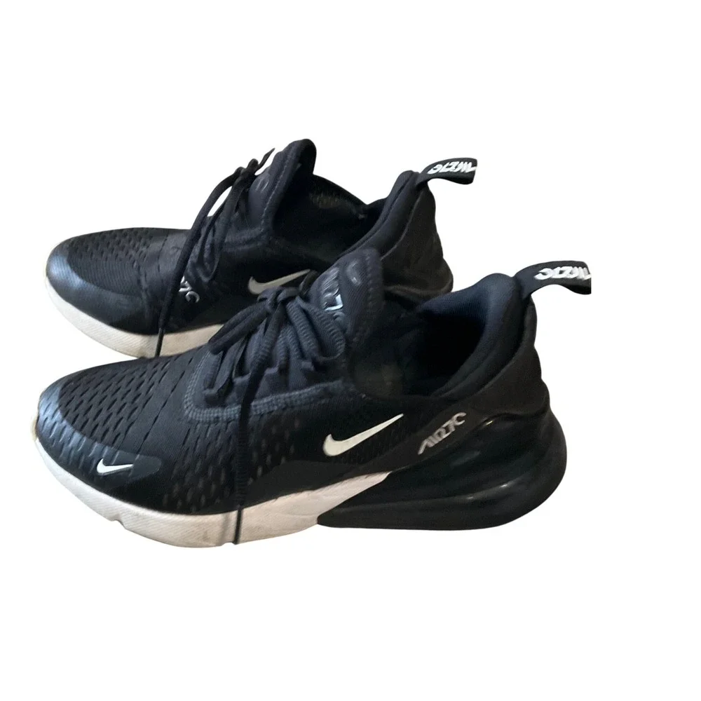 Nike Air Max 270 Sneakers Youth 6.5Y Black White 943345-001 Running Shoes